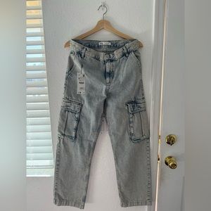 ZARA men cargo pants with side pockets straight leg